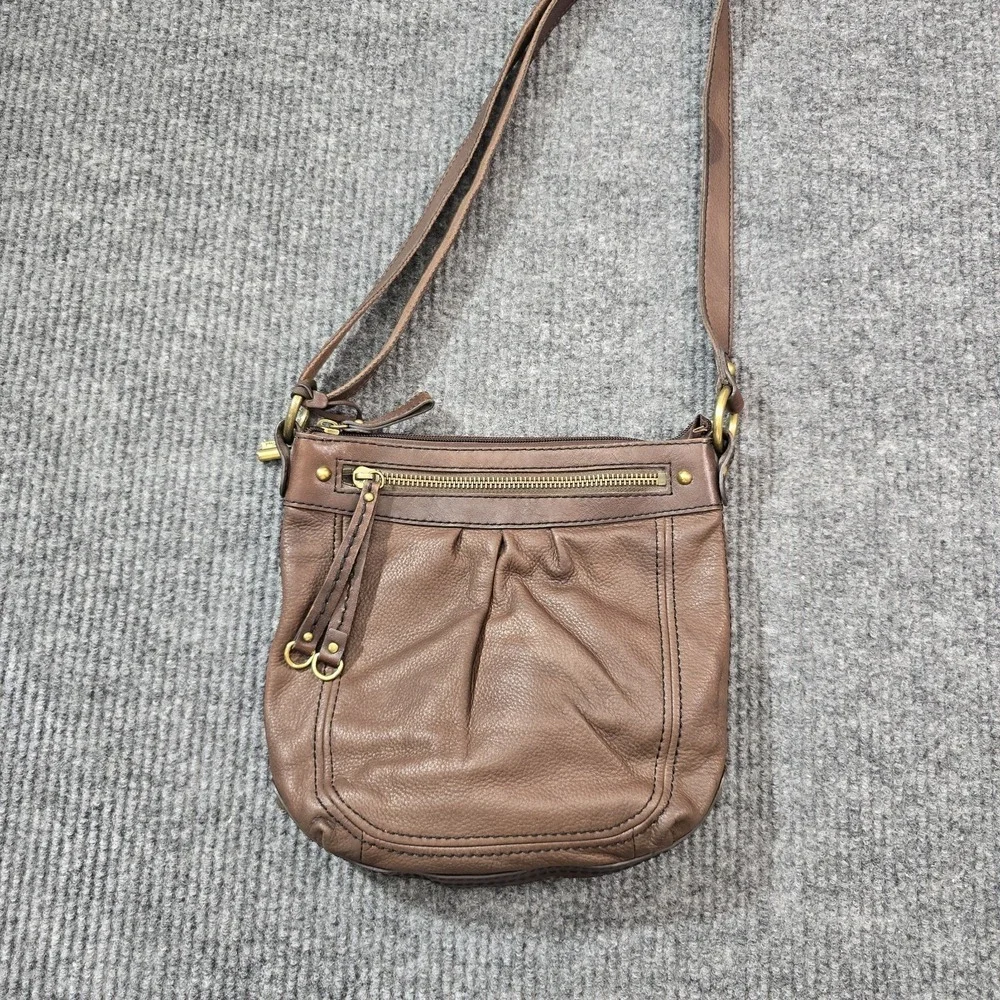 Fossil Genuine Leather‎ Women's Brown Crossbody Soft Leather Bag Purse